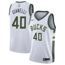 Milwaukee Bucks #40 John Gianelli Jersey -White