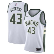 Milwaukee Bucks #43 Jake Voskuhl Jersey -White