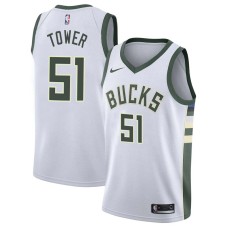 Milwaukee Bucks #51 Keith Tower Jersey -White