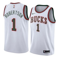 Milwaukee Bucks #1 Oscar Robertson Jersey -White Throwback