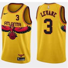 Atlanta Hawks #3 Andrew Levane Jersey -Yellow 2021-22 City