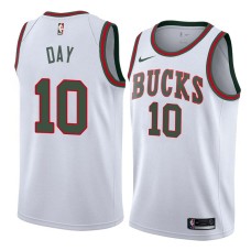 Milwaukee Bucks #10 Todd Day Jersey -White Throwback