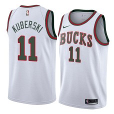 Milwaukee Bucks #11 Steve Kuberski Jersey -White Throwback