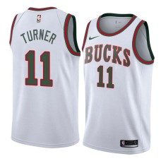 Milwaukee Bucks #11 Andre Turner Jersey -White Throwback
