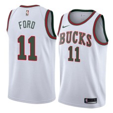 Milwaukee Bucks #11 T.J. Ford Jersey -White Throwback