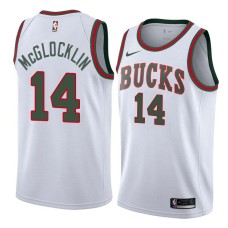 Milwaukee Bucks #14 Jon McGlocklin Jersey -White Throwback