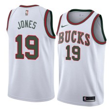 Milwaukee Bucks #19 Damon Jones Jersey -White Throwback