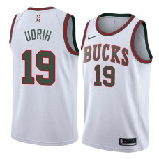 Milwaukee Bucks #19 Beno Udrih Jersey -White Throwback