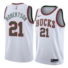 Milwaukee Bucks #21 Alvin Robertson Jersey -White Throwback