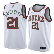 Milwaukee Bucks #21 Samuel Dalembert Jersey -White Throwback