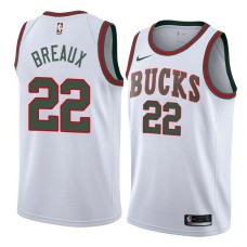 Milwaukee Bucks #22 Tim Breaux Jersey -White Throwback