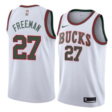 Milwaukee Bucks #27 Gary Freeman Jersey -White Throwback