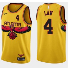 Atlanta Hawks #4 Acie Law Jersey -Yellow 2021-22 City