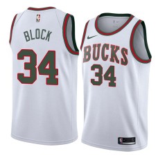 Milwaukee Bucks #34 John Block Jersey -White Throwback