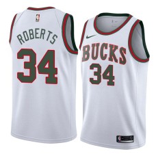 Milwaukee Bucks #34 Fred Roberts Jersey -White Throwback