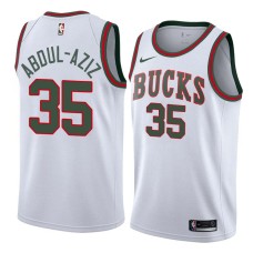 Milwaukee Bucks #35 Zaid Abdul-Aziz Jersey -White Throwback