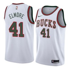 Milwaukee Bucks #41 Len Elmore Jersey -White Throwback