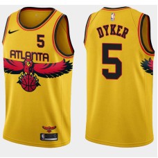 Atlanta Hawks #5 Gene Dyker Jersey -Yellow 2021-22 City