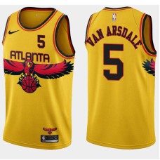 Atlanta Hawks #5 Tom Van Arsdale Jersey -Yellow 2021-22 City