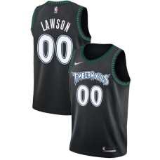 Minnesota Timberwolves #00 AJ Lawson Jersey -Black Throwback