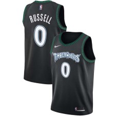 Minnesota Timberwolves #0 D'Angelo Russell Jersey -Black Throwback