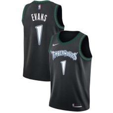 Minnesota Timberwolves #1 Maurice Evans Jersey -Black Throwback