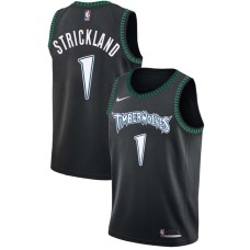 Minnesota Timberwolves #1 Rod Strickland Jersey -Black Throwback