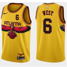 Atlanta Hawks #6 Mario West Jersey -Yellow 2021-22 City