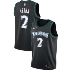 Minnesota Timberwolves #2 Gundars Vetra Jersey -Black Throwback