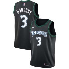 Minnesota Timberwolves #3 Stephon Marbury Jersey -Black Throwback