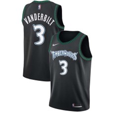 Minnesota Timberwolves #3 Jarred Vanderbilt Jersey -Black Throwback