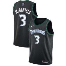 Minnesota Timberwolves #3 Jaden McDaniels Jersey -Black Throwback