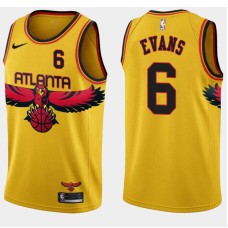 Atlanta Hawks #6 Jeremy Evans Jersey -Yellow 2021-22 City