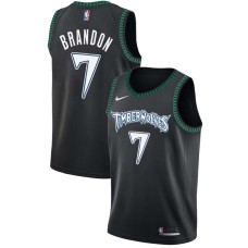 Minnesota Timberwolves #7 Terrell Brandon Jersey -Black Throwback