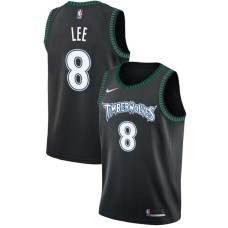 Minnesota Timberwolves #8 Malcolm Lee Jersey -Black Throwback