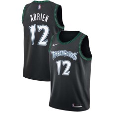 Minnesota Timberwolves #12 Jeff Adrien Jersey -Black Throwback