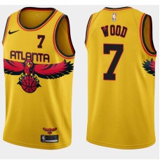 Atlanta Hawks #7 Al Wood Jersey -Yellow 2021-22 City