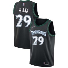 Minnesota Timberwolves #29 Mike Wilks Jersey -Black Throwback