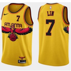 Atlanta Hawks #7 Jeremy Lin Jersey -Yellow 2021-22 City