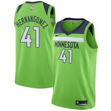 Minnesota Timberwolves #41 Juancho Hernangomez Jersey -Green