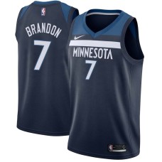 Minnesota Timberwolves #7 Terrell Brandon Jersey -Navy