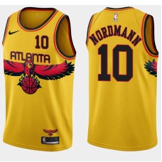 Atlanta Hawks #10 Bevo Nordmann Jersey -Yellow 2021-22 City