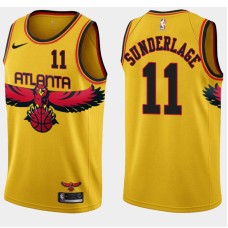 Atlanta Hawks #11 Don Sunderlage Jersey -Yellow 2021-22 City