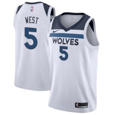 Minnesota Timberwolves #5 Doug West Jersey -White