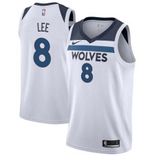 Minnesota Timberwolves #8 Malcolm Lee Jersey -White