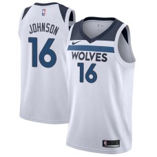 Minnesota Timberwolves #16 James Johnson Jersey -White