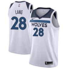 Minnesota Timberwolves #28 Andrew Lang Jersey -White