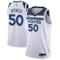 Minnesota Timberwolves #50 Felton Spencer Jersey -White