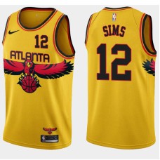 Atlanta Hawks #12 Bob Sims Jersey -Yellow 2021-22 City