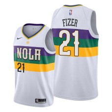 New Orleans Pelicans #21 Marcus Fizer Jersey -2019-2020City